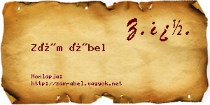 Zám Ábel névjegykártya