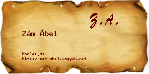 Zám Ábel névjegykártya